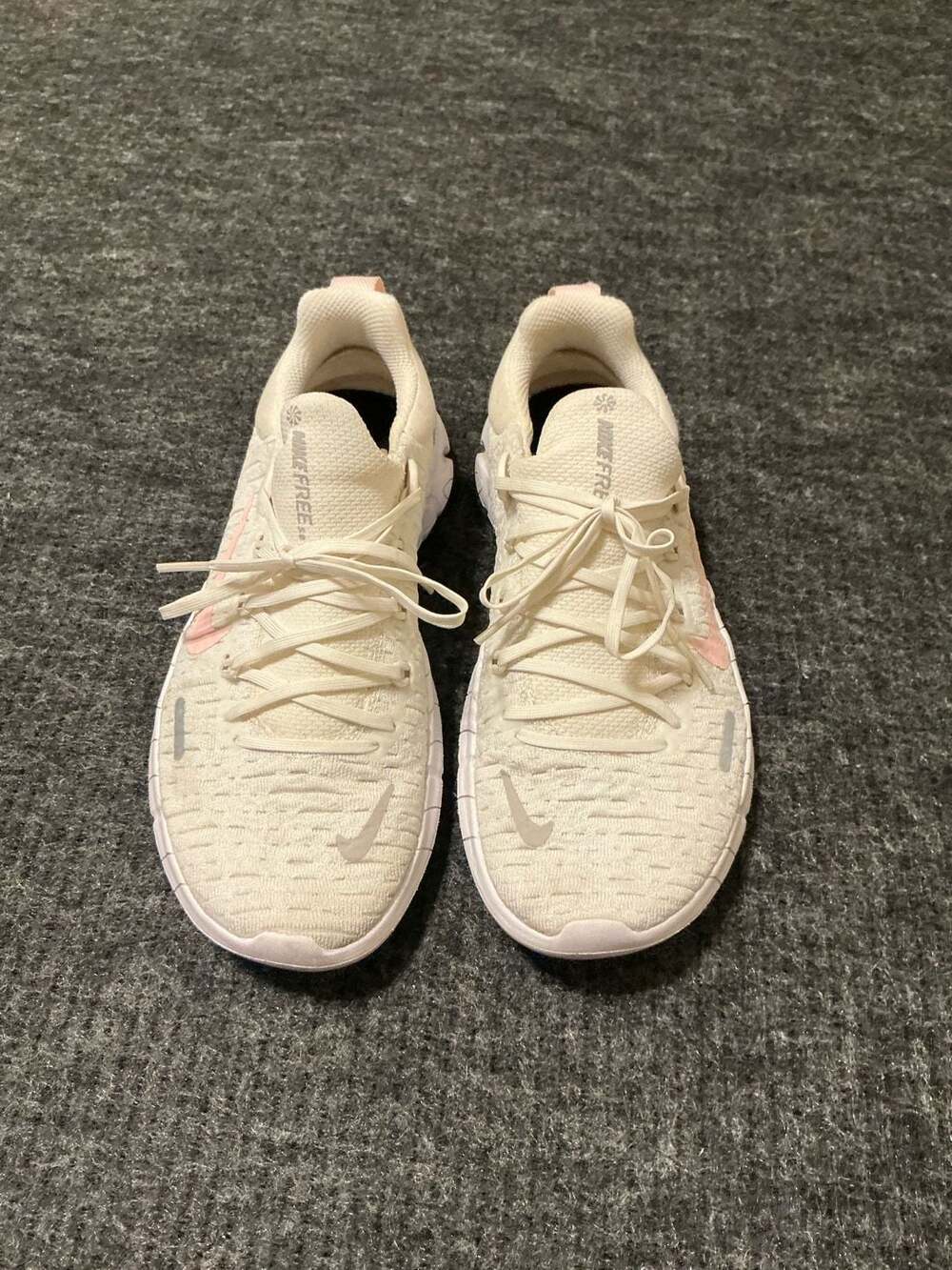 Nike Free RN 5.0 Size 6 Sail Atmosphere White Pink Running Sneakers CZ1891-101